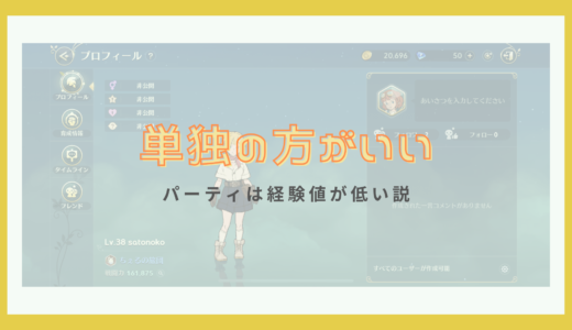 [ニノクロ]パーティより単独の方がレベル上げ効率がいい